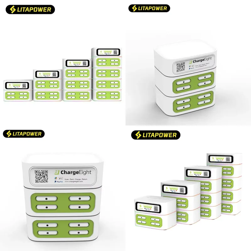 Power Banks - QR 코드 스캐너가 있는 8슬롯 보조배터리