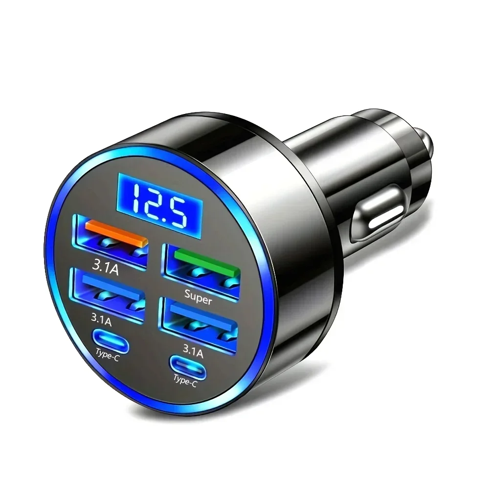 Power Banks - 6-in-1 고속 충전 차량용 어댑터, 3.1A,