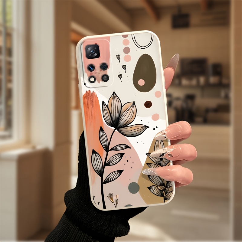 Vintage Floral Pattern Soft Case - 레드미 노트 15, 14, 13, 12,