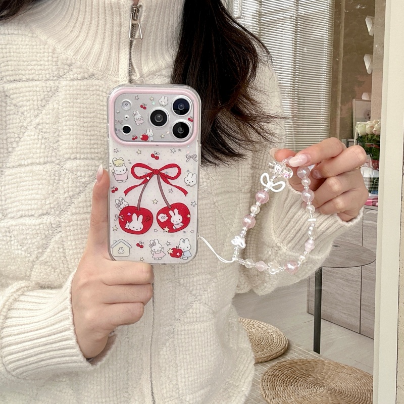 귀여운 만화 캐릭터, 달콤한 체리, 미피, 반짝이는 아 - Cute Cartoon Wrist Strap Silicone Case 리뷰 및 가격
