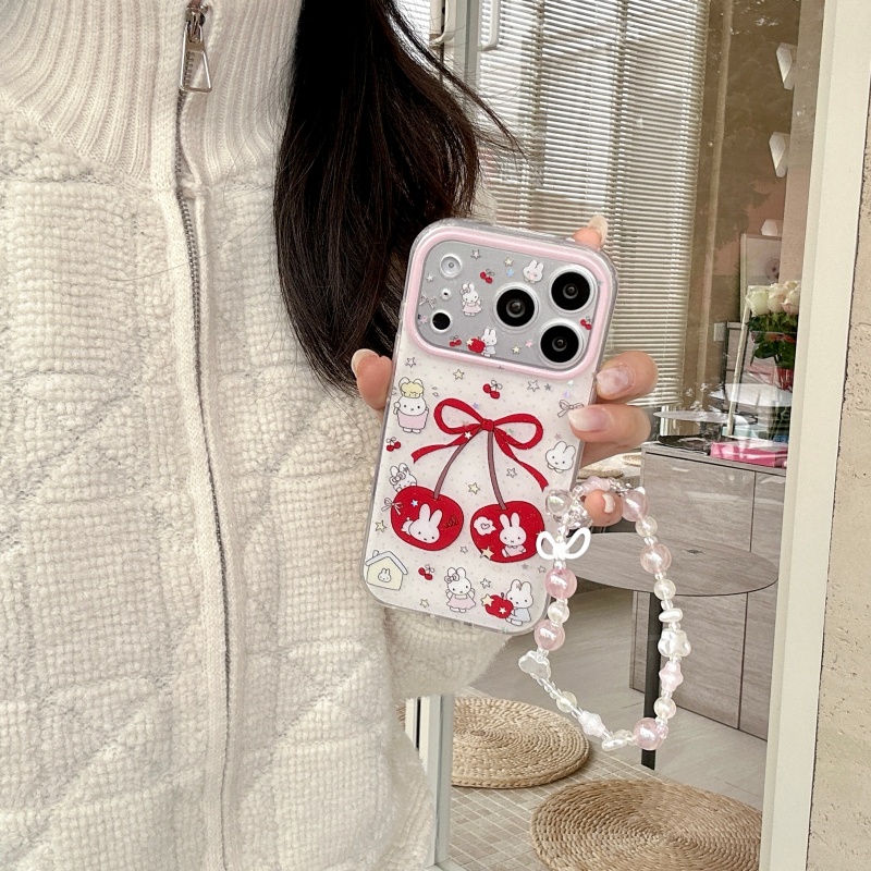 귀여운 만화 캐릭터, 달콤한 체리, 미피, 반짝이는 아 - Cute Cartoon Wrist Strap Silicone Case 리뷰 및 가격