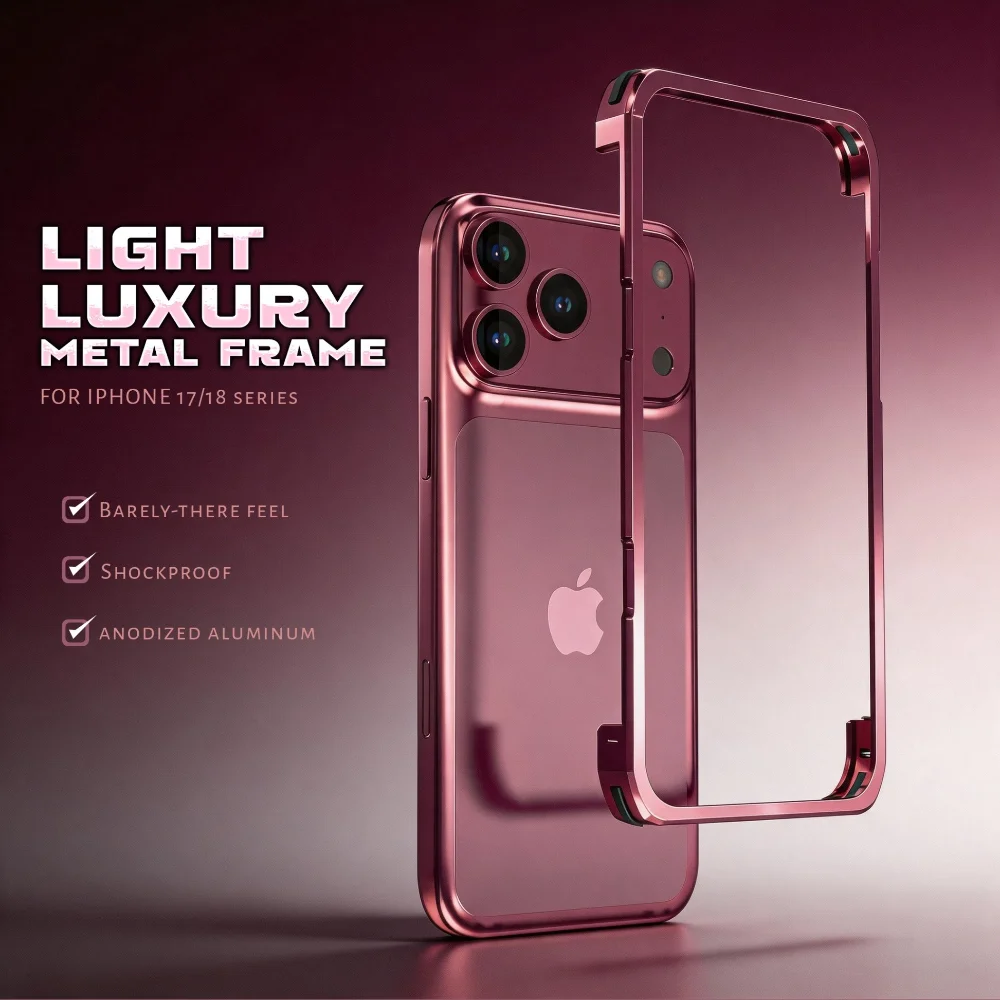 아이폰 18 Pro Max, 17 Pro용 고급 양극  - Metal Bumper Aluminum Frame Case 리뷰 및 가격